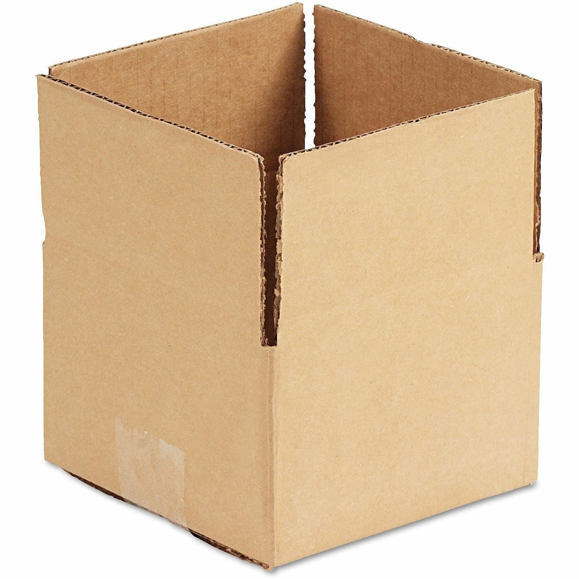 Universal Shipping Case - External Dimensions: 6" Length x 6" Width x 4" Height - Flap Closure - Corrugated Kraft - Brown Kraft - 25 / Bundle