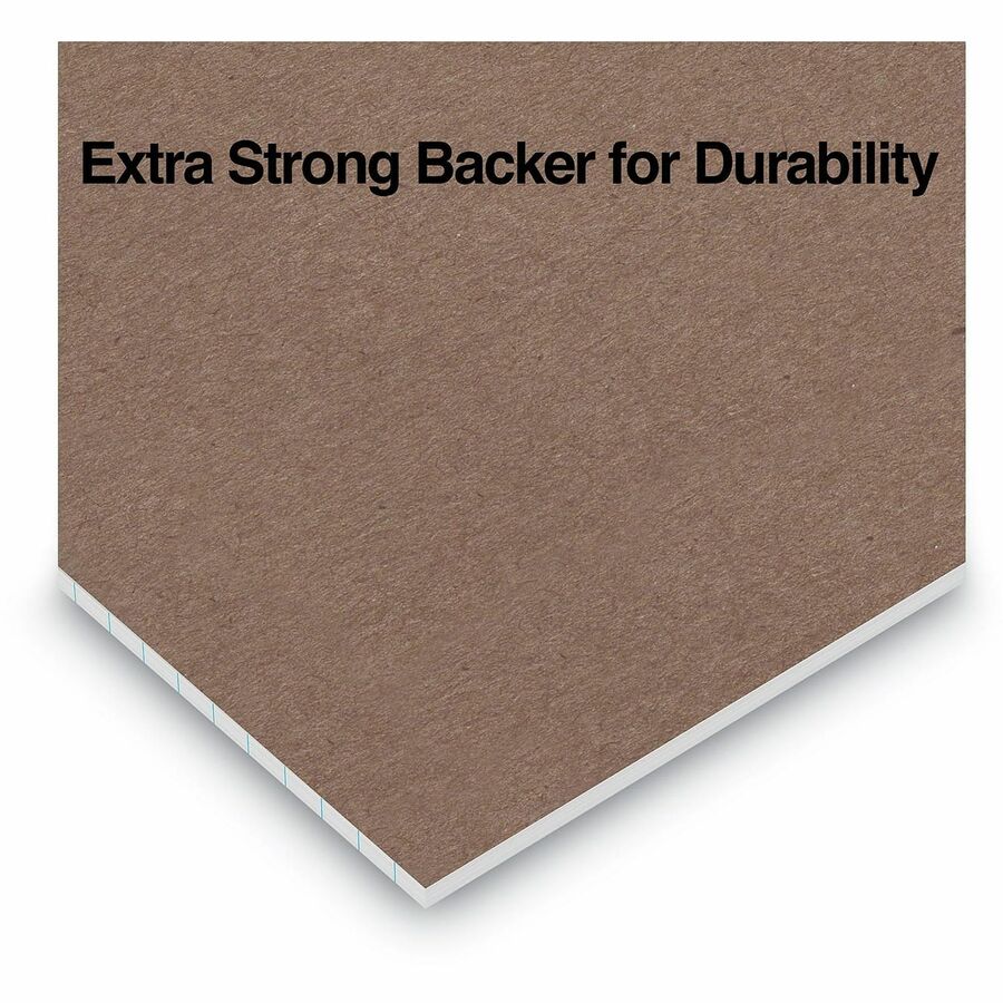 Universal Notepad - 1 Subject(s) - Glued - Legal Ruled Margin - 8 1/2" x 11" Sheet Size x 11.8" Length - White Paper - Chipboard Cover - 12 / Pack