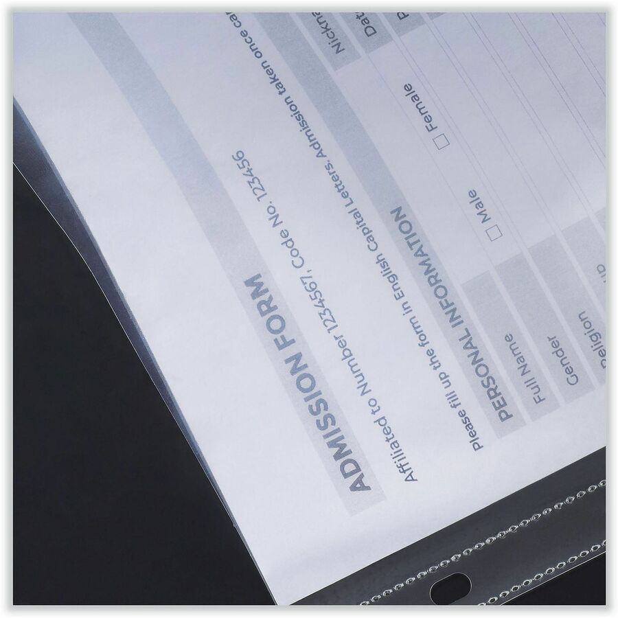 Universal Sheet Protector - 0.3" Height x 9.4" Width x 11.4" Length - 70 x Sheet Capacity - For Letter 8 1/2" x 11" Sheet - 3 x Holes - Ring Binder - Top Loading - Clear - Poly, Polypropylene - 25 / Pack