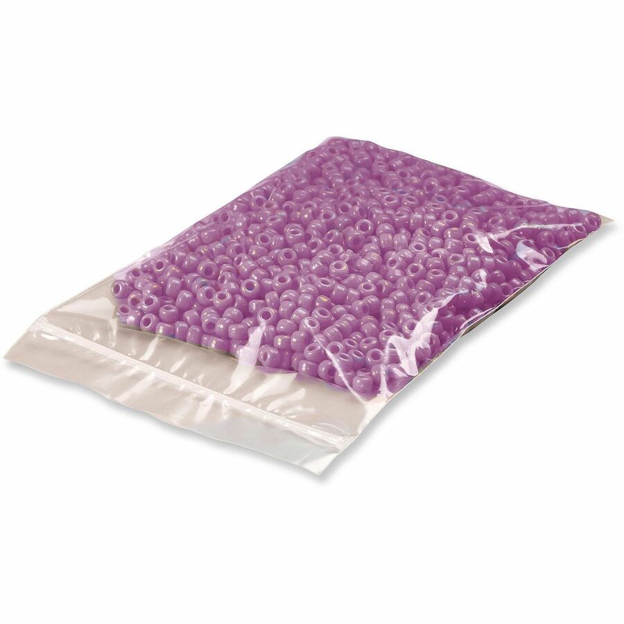 Universal Reclosable Poly Bags, Zipper-Style Closure, 2 mil, 3" x 4" , Clear, 1,000/Carton - 3" Width x 2 mil (51 Micron) Thickness - Zipper Closure - Clear - Polyethylene - Small Parts, General Purpose, Sample, Jewelry - 1000 / Carton