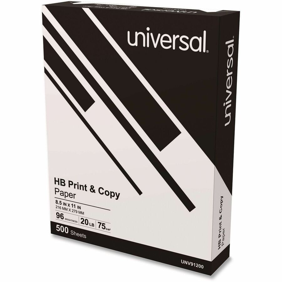 Universal Copy Paper - 20 lb Basis Weight - Bright White - 2500 Sheets - 500 Sheets per Ream - 5 Ream per Case