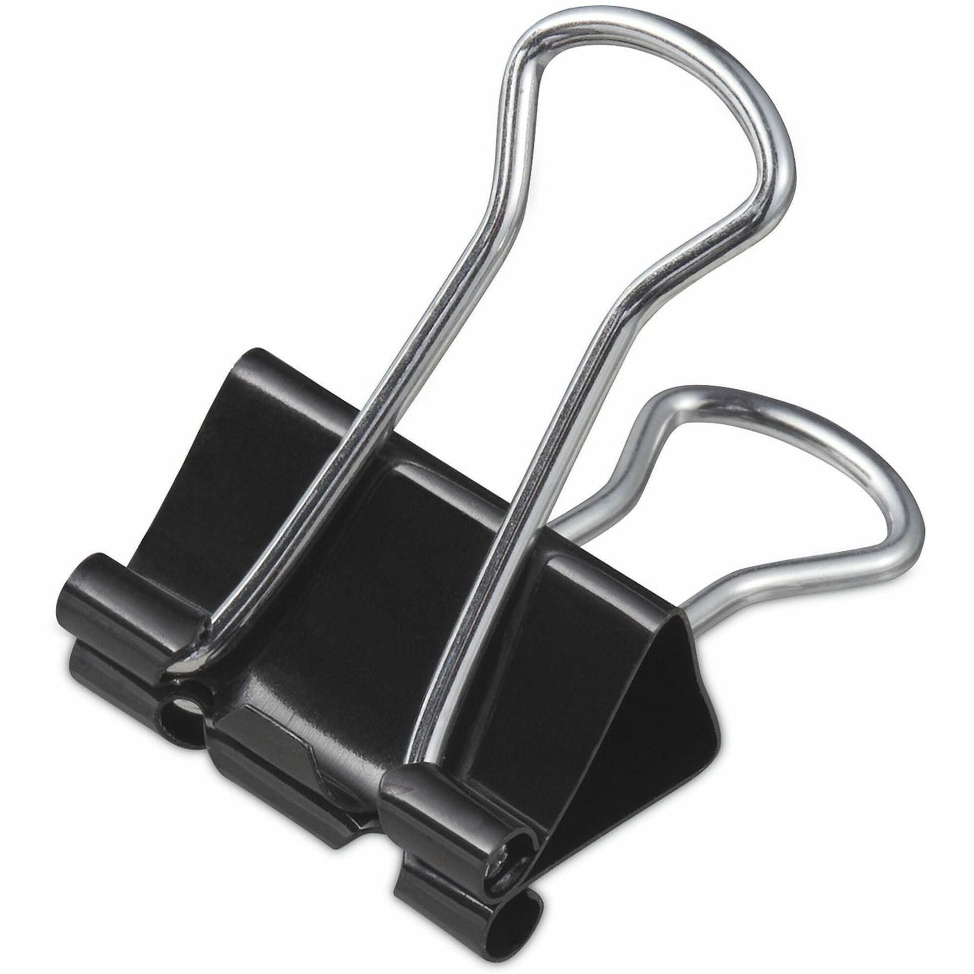 Universal Binder Clip Zip-Seal Bag Value Pack, Small, Black/Silver, 144/Pack - Small - 0.7" Width - 0.38" Size Capacity - Black, Silver - Metal, Steel Wire - 144 / Pack