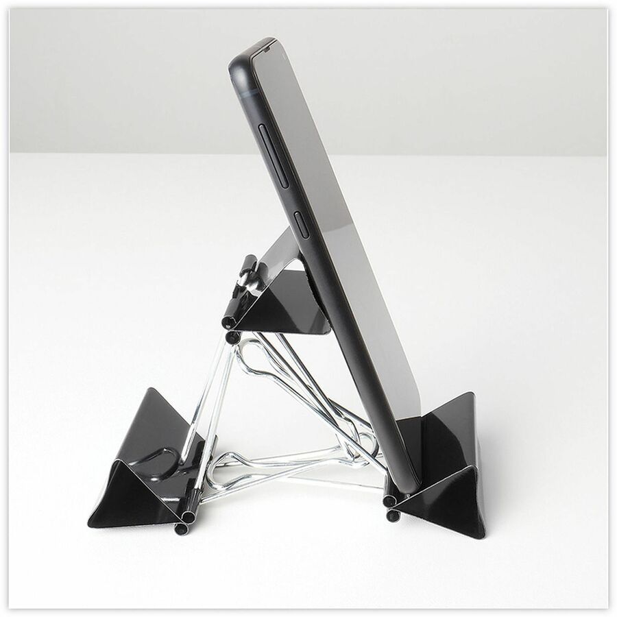 Universal Binder Clip Zip-Seal Bag Value Pack, Small, Black/Silver, 144/Pack - Small - 0.7" Width - 0.38" Size Capacity - Black, Silver - Metal, Steel Wire - 144 / Pack
