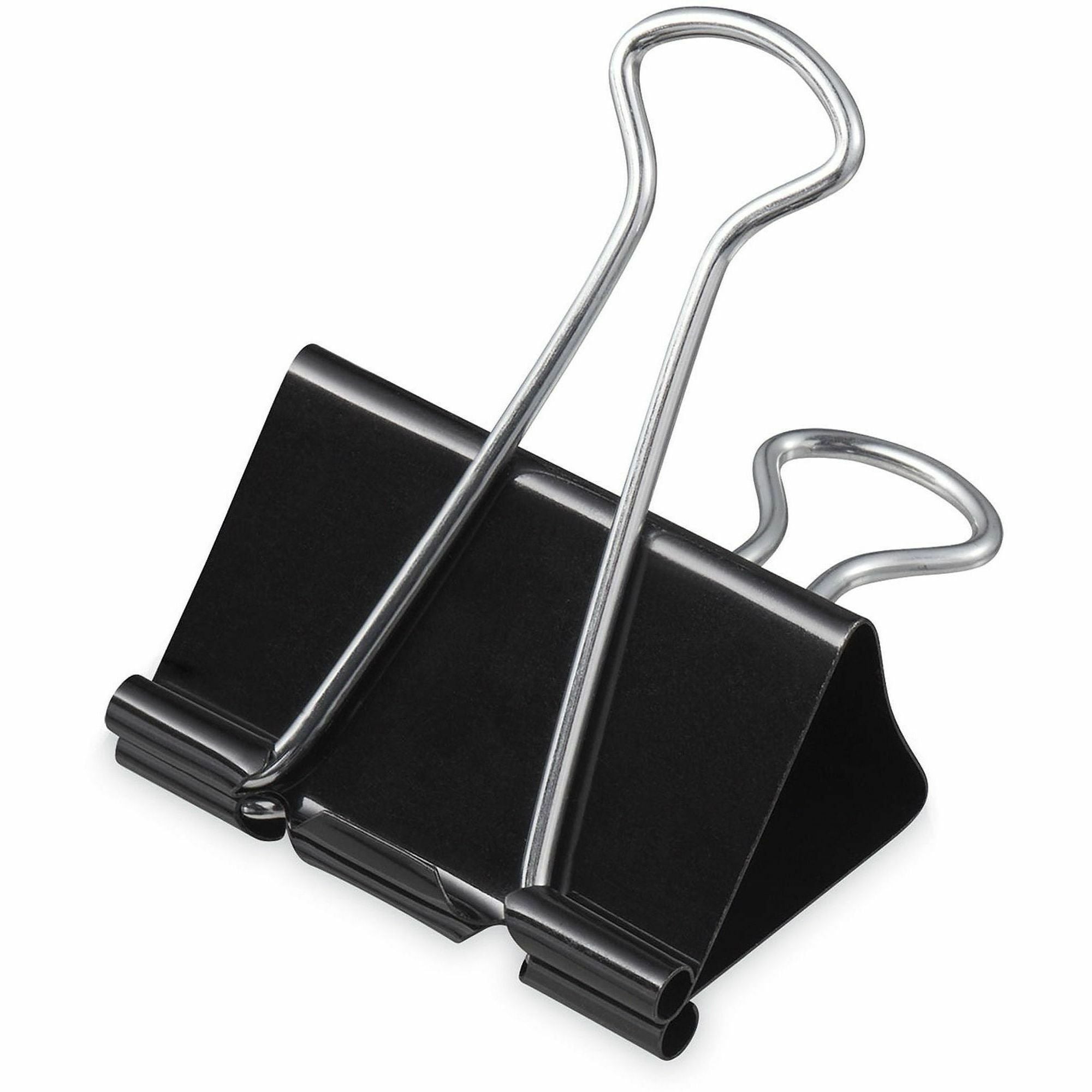 Universal Binder Clip Zip-Seal Bag Value Pack, Mini, Black/Silver, 144/Pack - Mini - 0.6" Width - 0.25" Size Capacity - Black, Silver - Metal, Steel Wire - 144 / Pack