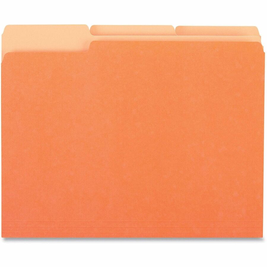 Universal 1/3 Tab Cut Letter Top Tab File Folder - 8 1/2" x 11" - Assorted Tab Position - 11 pt. - Stock - 100 Box