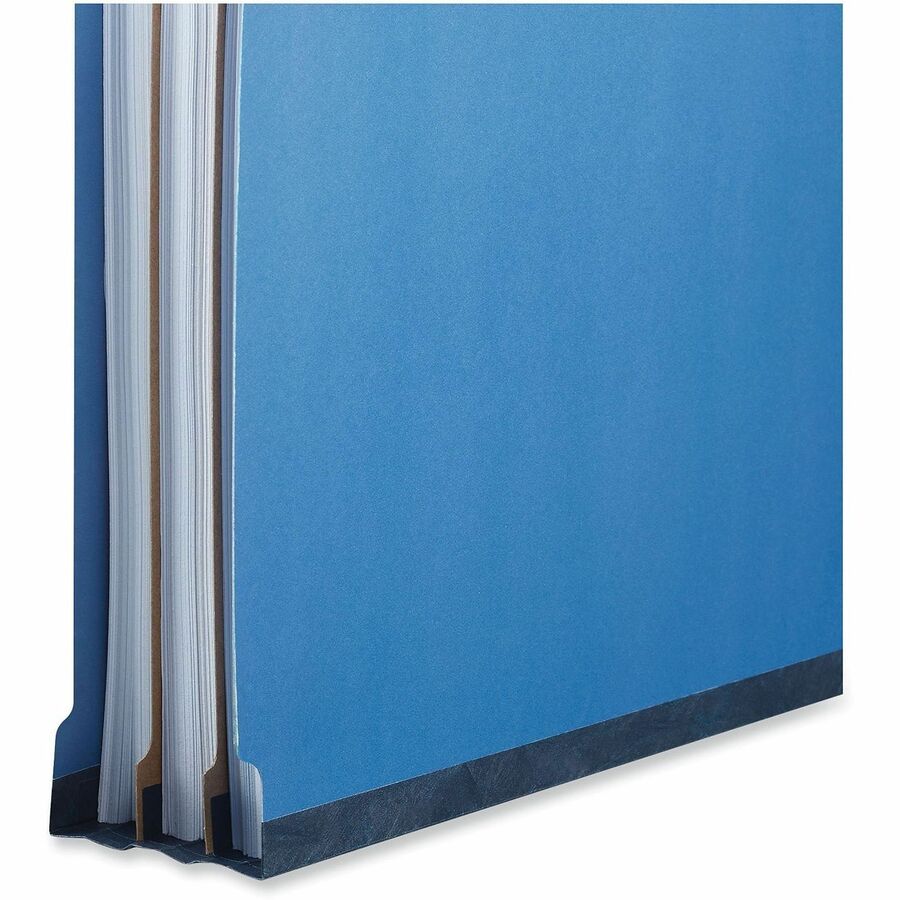 Universal 2/5 Tab Cut Letter Classification Folder - 8 1/2" x 11" - 2 1/2" Expansion - 6 Fastener(s) - 2" Fastener Capacity - Top Tab Location - Assorted Tab Position - 2 Divider(s) - Blue - 10 Box