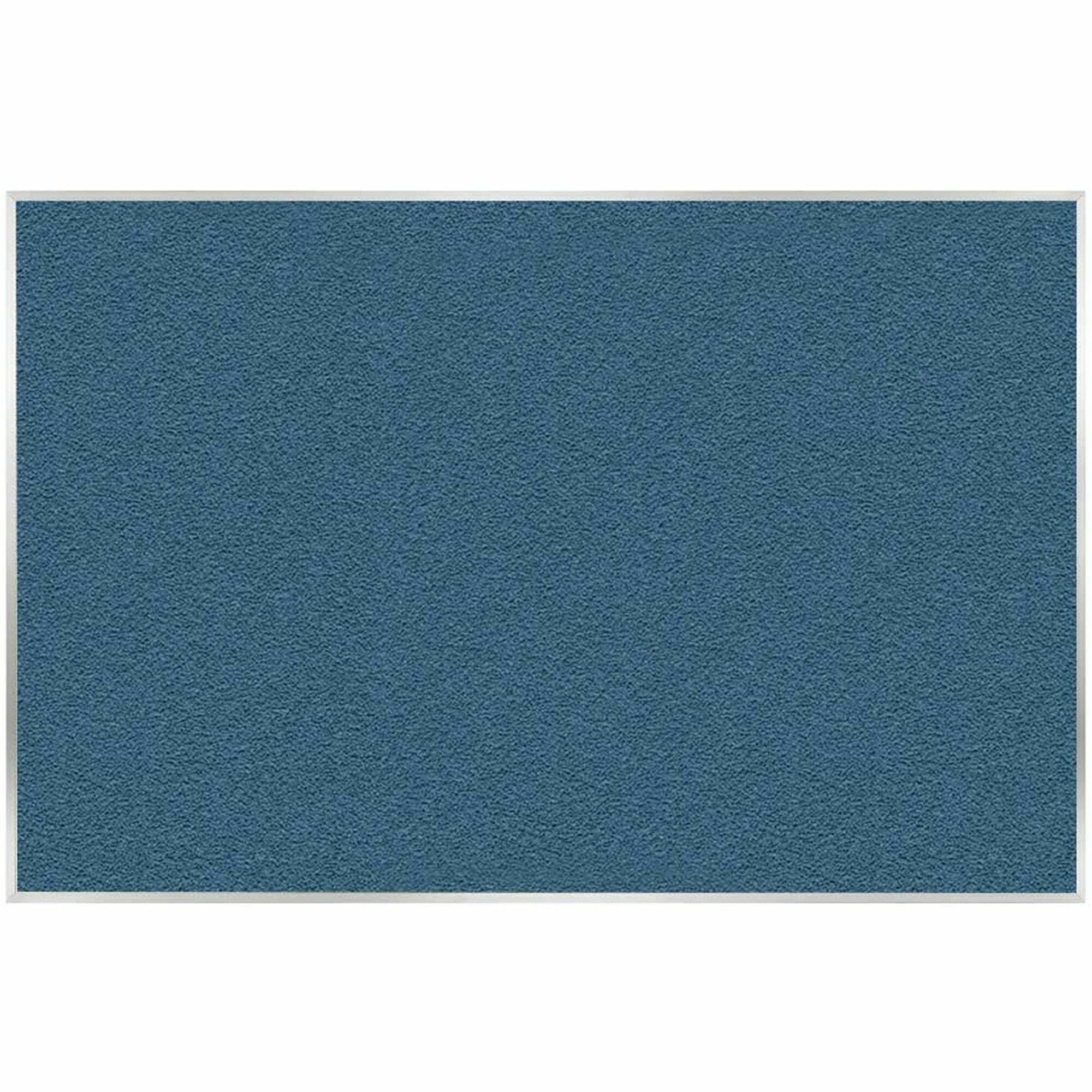 Ghent PremaTak Vinyl Bulletin Board - 48.46" Board Height x 87.90" Board Width x 0.56" Board Depth - Ocean Fiberboard, Vinyl Surface - Satin Anodized Aluminum Frame - 1 Each