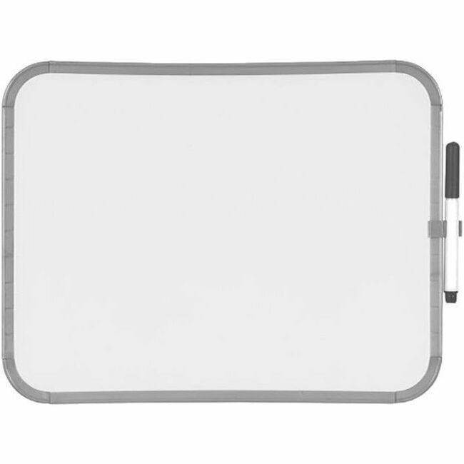 MasterVision Dry-erase Lap Board - 11" (0.9 ft) Width x 14" (1.2 ft) Height - White Lacquered Steel Surface - Plastic Frame - Lap - Magnetic - Durable, Ghost Resistant, Stain Resistant, Long Lasting - 1 Each