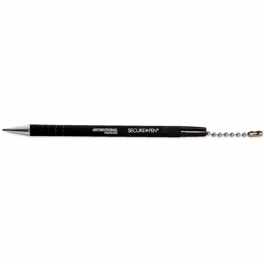 ControlTek Secure-A-Pen Replacement Pens - 1 mm Medium Pen Point - Black Ink - Writing - 1 Each