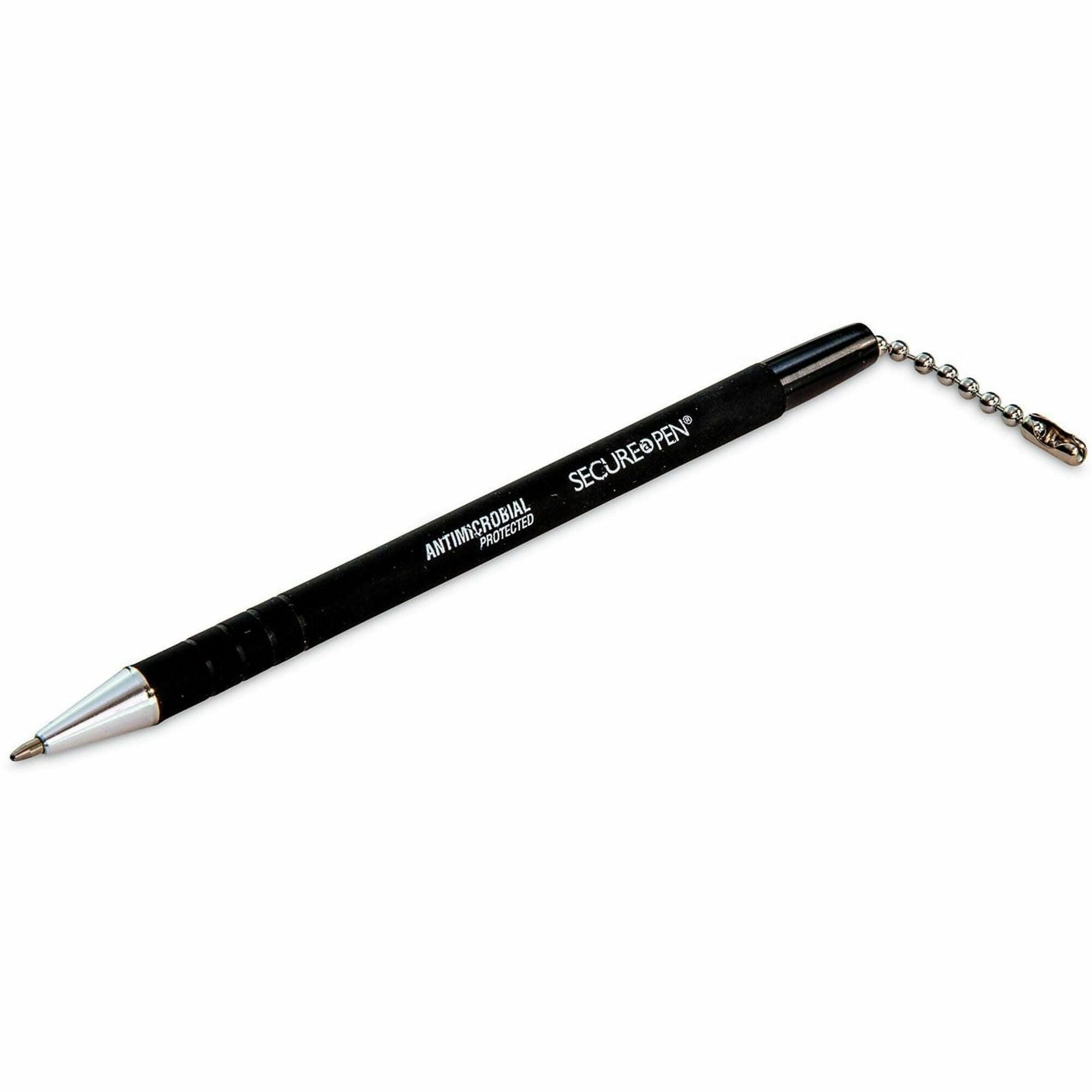 ControlTek Secure-A-Pen Replacement Pens - 1 mm Medium Pen Point - Black Ink - Writing - 1 Each