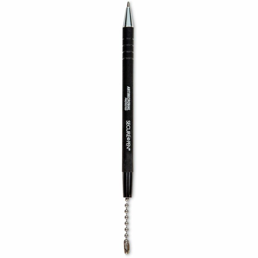 ControlTek Secure-A-Pen Kit - 1 mm Medium Pen Point - Black Ink - 1 Each