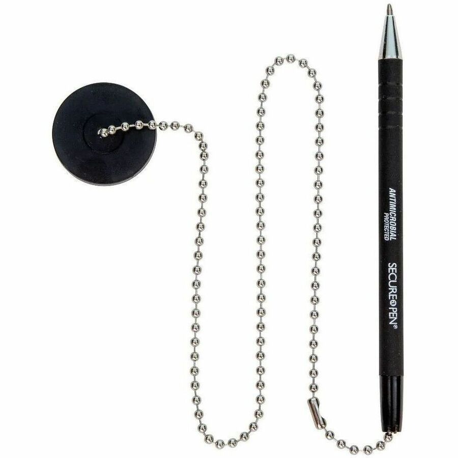 ControlTek Secure-A-Pen Kit - 1 mm Medium Pen Point - Black Ink - 1 Each