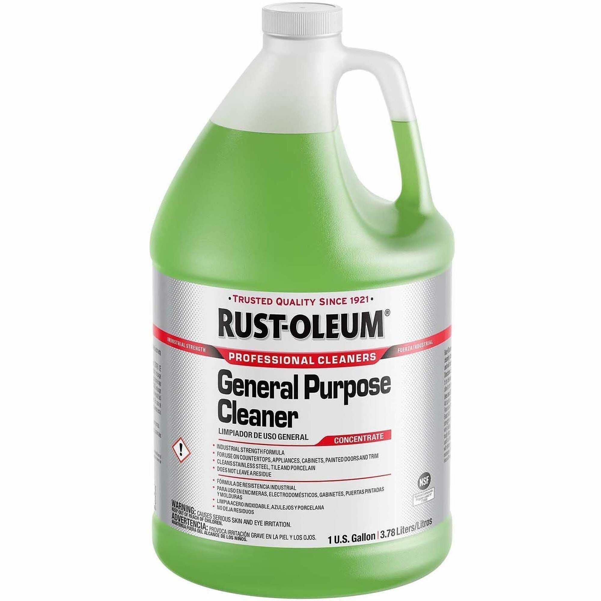 Rust-Oleum General-Purpose Concentrate Cleaner - For Multi Surface, Multipurpose - Concentrate - 128 fl oz (4 quart) - 12.2 to 12.5 pH - Mild Scent - Recommended For: Grime Remover, Grease Remover, Soap Scum Remover, Stain Remover, Dirt Remover - Resid...