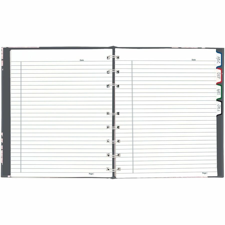 Blueline NotePro Pink Daisy Notebook - 150 Pages - Twin Wirebound - Ruled Margin - 9 1/4" x 7 1/4" Sheet Size - Pink Daisy Cover - Micro Perforated, Note Section, Hard Cover, Sturdy, Self-adhesive Tab, Storage Pocket, Acid-free Paper, Fade Resistant, I...