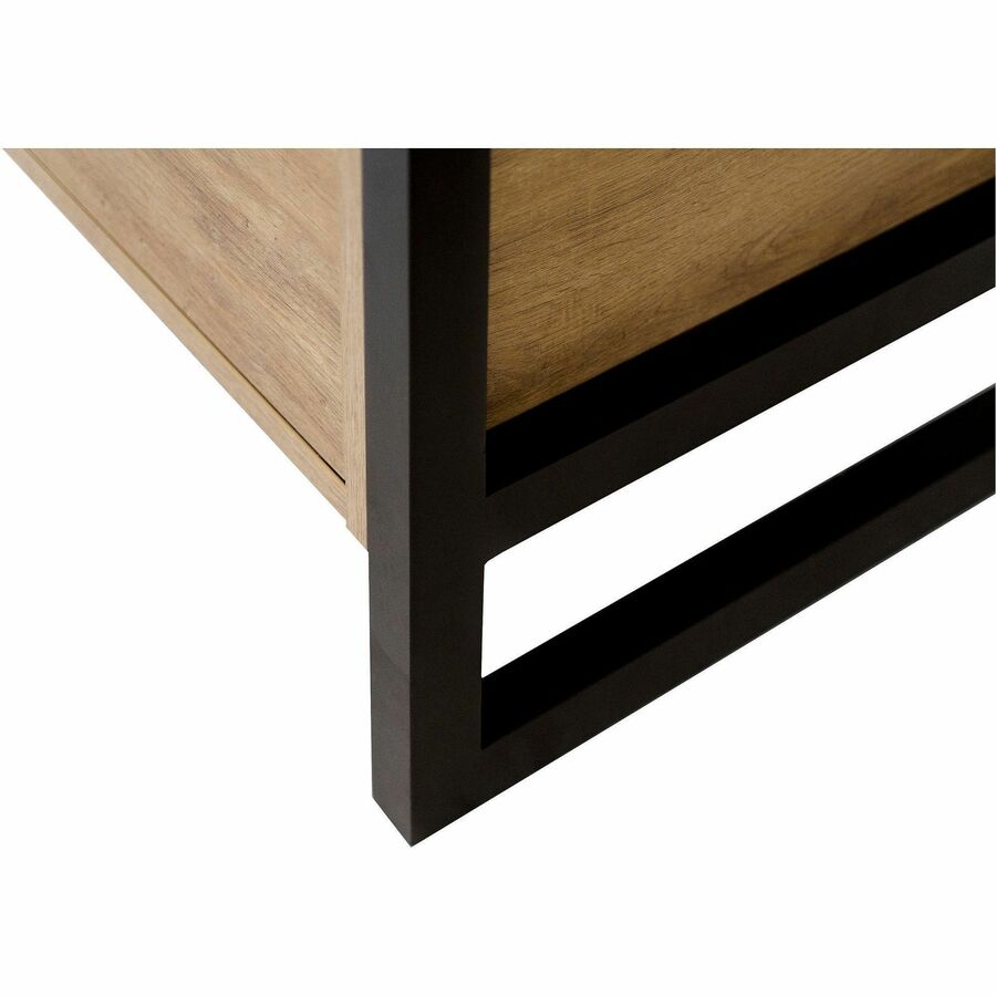 Martin Mason Concrete Laminate Unit - 31" Height x 66" Width x 30" Depth - Total Drawer(s): 7 - Double Pedestal - Material: Thermofused Laminate (TFL) - Finish: Monarca Natural, Wood - Center Drawer, Storage Drawer, Cable Management, Grommet, Heavy Dut...
