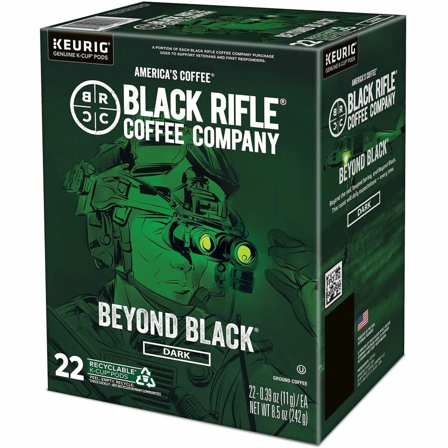 Black Rifle K-Cup, Pod Beyond Black K-Cups - Compatible with Keurig Brewer - Dark - 22 K-Cup - K-Cup, Pod - Beyond Black - Kosher - 4 / Carton