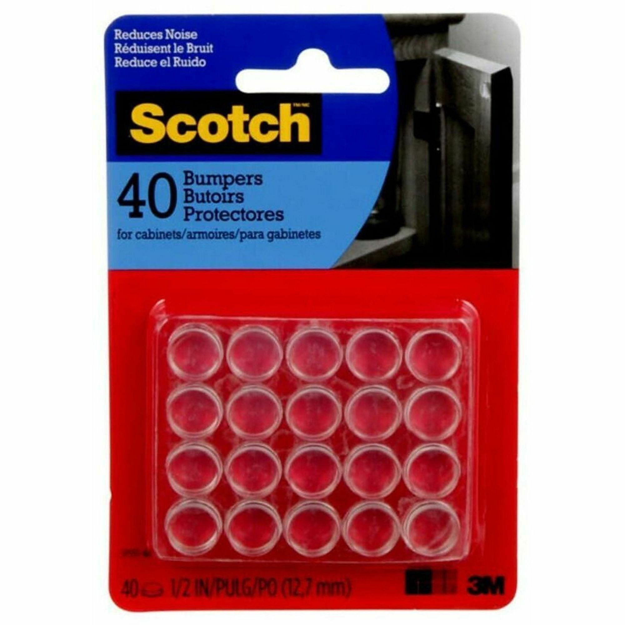 Scotch Floor Saver - Round - Transparent - Rubber - 1Pack