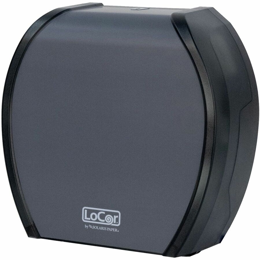 LoCor Paper Jumbo Bath Tissue Dispenser - Roll Dispenser - 4.8" Height x 12" Width x 11.8" Depth - Matte Gray - 1 Each