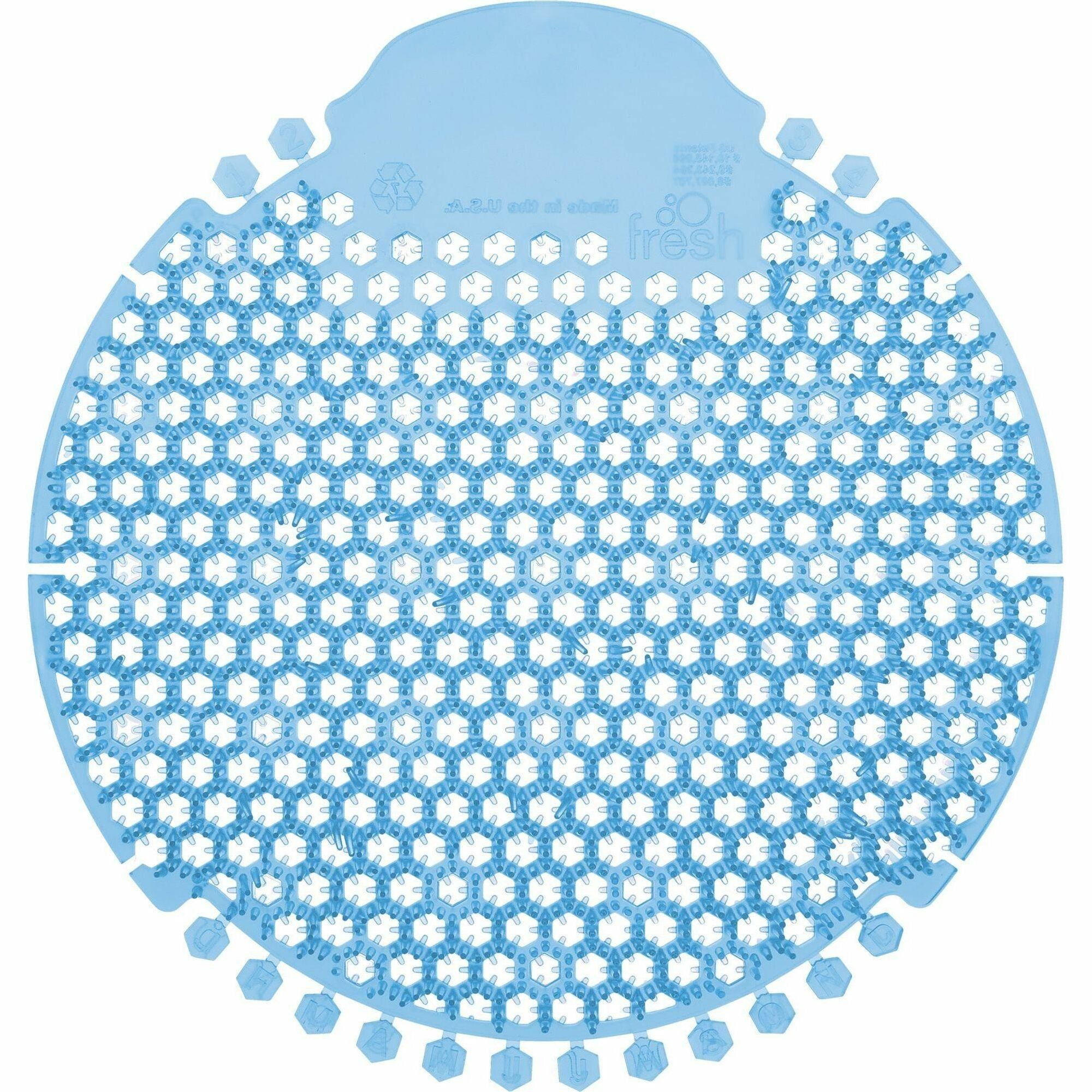 Fresh Products Wave 360 Urinal Screens - Lasts upto 60 Days - Splash Reducer, Odor Control - 5 / Box - Blue