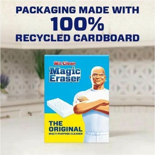 Mr. Clean Magic Eraser Pads - For Multipurpose, Multi Surface - Pad - Recommended For: Grime Remover, Dirt Remover, Permanent Marker Remover, Stain Remover, Scuff Mark Remover - Sturdy, Built-In Scrubber, Strong - Blue