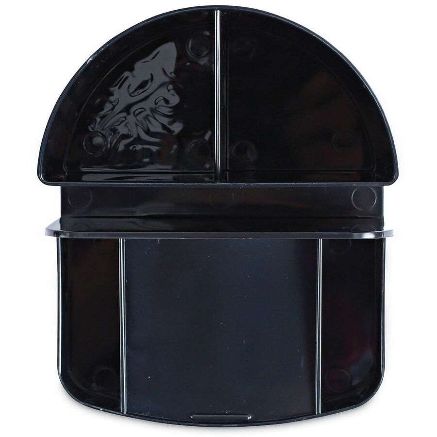 Universal Deluxe Message Center, 6 Compartments, Plastic, 5.5 x 6.75 x 5, Black - 6 Compartment(s) - 5" Height x 5.50" Width x 6.75" Depth - Black - Plastic - 1 Each