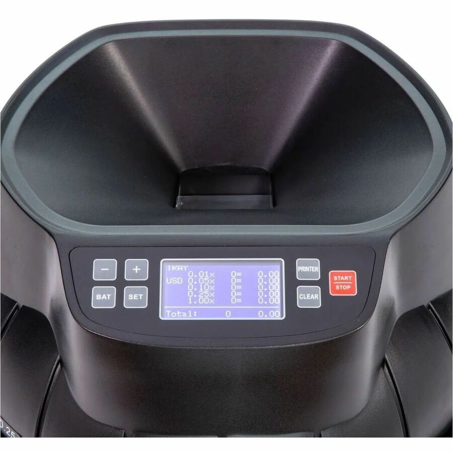 ControlTek Digital Coin Counter/Sorter/Wrapper - Black