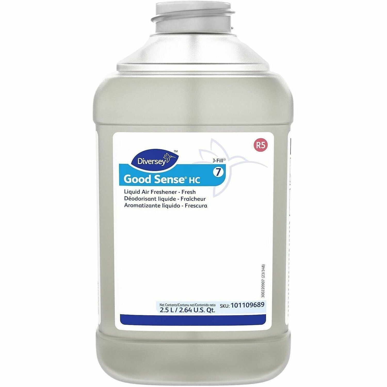 Diversey Good Sense Liquid Air Freshener - Liquid - 84.5 fl oz (2.6 quart) - Fresh - Odor Neutralizer - 2 / Carton