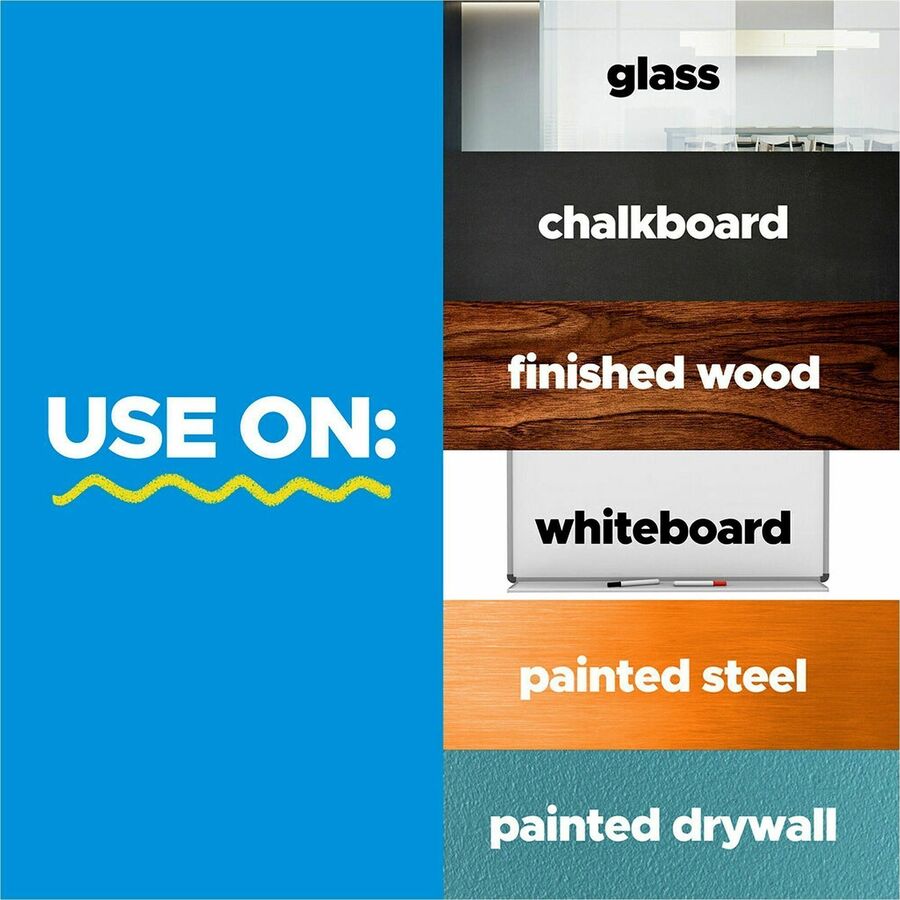 Post-it® Easy Erase Whiteboard Roll, 8'x4' - 48" (4 ft) Width x 96" (8 ft) Height - White Polyester Surface - Rectangle - Stain Proof, Wipe-off, Smooth Surface - 1 Each