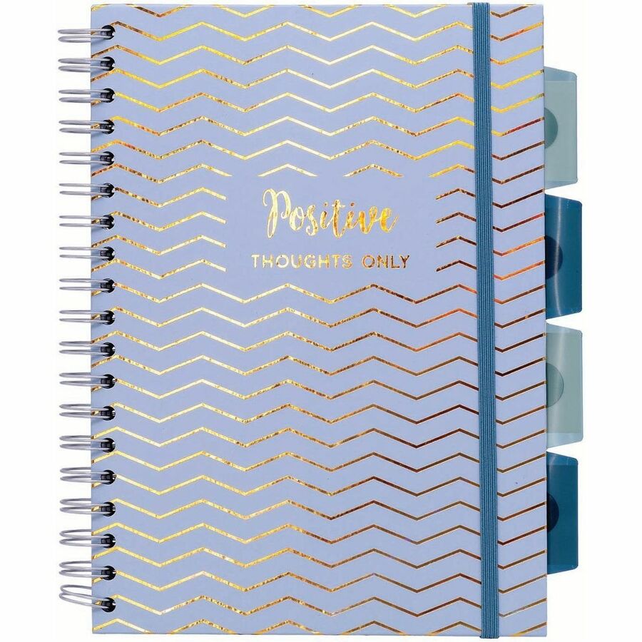 Pukka Pads Haze Notebook - 100 Sheets - 200 Pages - Twin Wirebound - 80 g/m² Grammage - Clear Poly, Transparent Cardboard Cover - Repositionable Divider, Storage Pocket - 3 / Pack