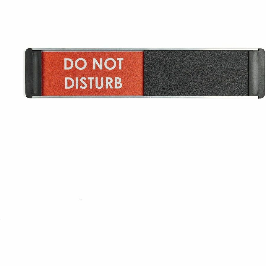Seco Door Signs - Print/Message "Do Not Disturb" , "WELCOME PLEASE KNOCK" - 10" Width x 2" Height - Door-mountable - Self-adhesive - Display, Meeting, Room - Aluminum, Polyvinyl Chloride (PVC) - Multicolor - 1 Each