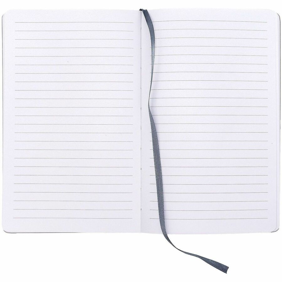 Pukka Pads Notebook - 1 Subject(s) - 96 Sheets - 192 Pages - 80 g/m² Grammage - A5 - 5 7/64" x 8 1/5" Sheet Size x 0.5" Width x 5.2" Length - Blue Vegan Leather, Gold Cover - Elastic Closure, Ghost Resistant, Bleed Resistant, Acid-free Paper - 3 /...