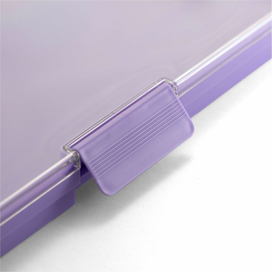 Officemate Clear View Storage Clipboard - Storage for Document, Paper - Plastic - Purple - 1 Each