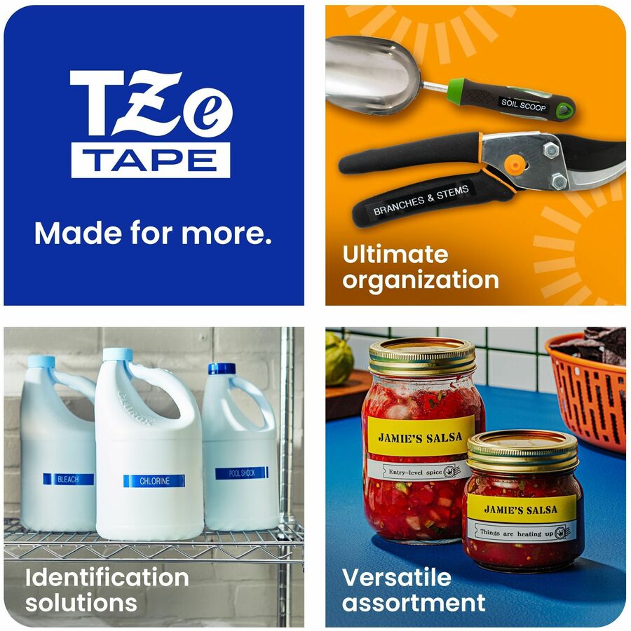 Brother Genuine P-touch TZe141 BK on CLR Label Tape, Laminated, 18mmX8m - 45/64" Width - Clear - Laminated - Water Resistant - Durable, Abrasion Resistant, Chemical Resistant, Grease Resistant, Grime Resistant, Temperature Resistant, Fade Resistant, Sp...