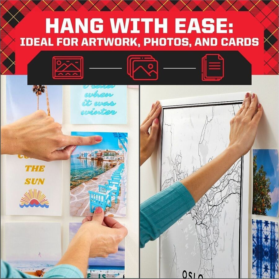 Scotch Removable Double-Sided Mounting Squares - 1" Length x 1" Width - White - Acrylic Adhesive - For Mount Picture/Poster, Mounting Decoration, Mounting Artwork - 1 Pack