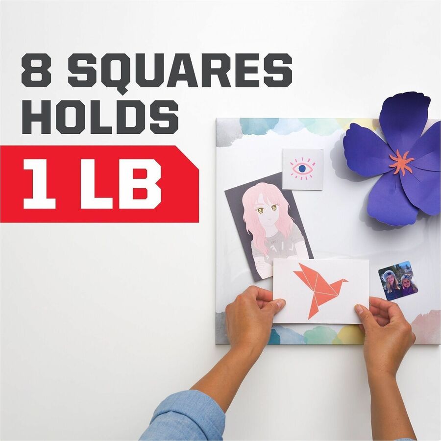 Scotch Removable Double-Sided Mounting Squares - 1" Length x 1" Width - White - Acrylic Adhesive - For Mount Picture/Poster, Mounting Decoration, Mounting Artwork - 1 Pack