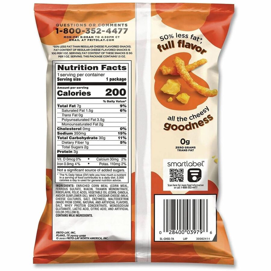 Frito-Lay Baked Snacks Variety Pack - Cheese, Cheddar & Sour Cream, Sour Cream & Onion, Original, Crunchy, Barbeque - 2 / Carton