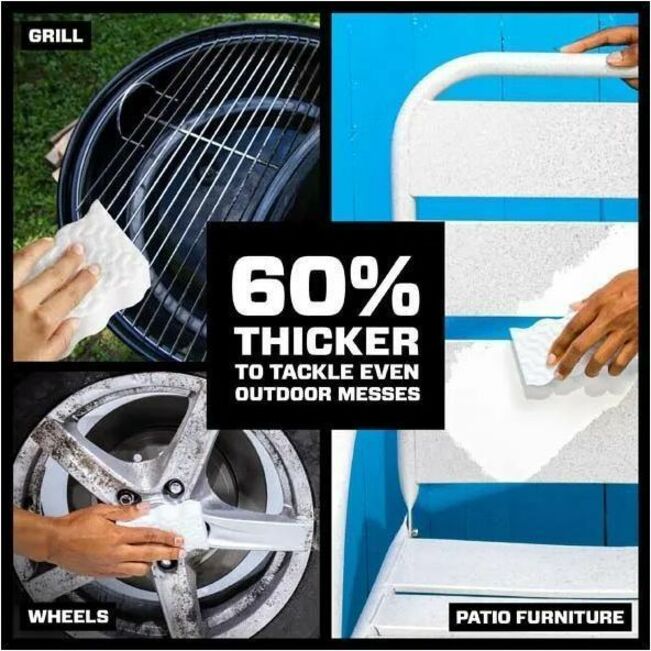 Mr. Clean Magic Eraser Sponge, All Purpose Cleaner, Ultra Thick - For Multi Surface, Multipurpose - Sponge - Recommended For: Grime Remover, Soap Scum Remover, Grease Remover, Dirt Remover, Scuff Mark Remover, Permanent Marker Remover, Stain Remover - ...