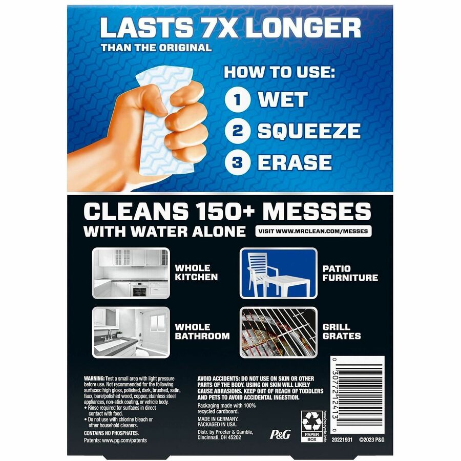 Mr. Clean Magic Eraser Sponge, All Purpose Cleaner, Ultra Thick - For Multi Surface, Multipurpose - Sponge - Recommended For: Grime Remover, Soap Scum Remover, Grease Remover, Dirt Remover, Scuff Mark Remover, Permanent Marker Remover, Stain Remover - ...