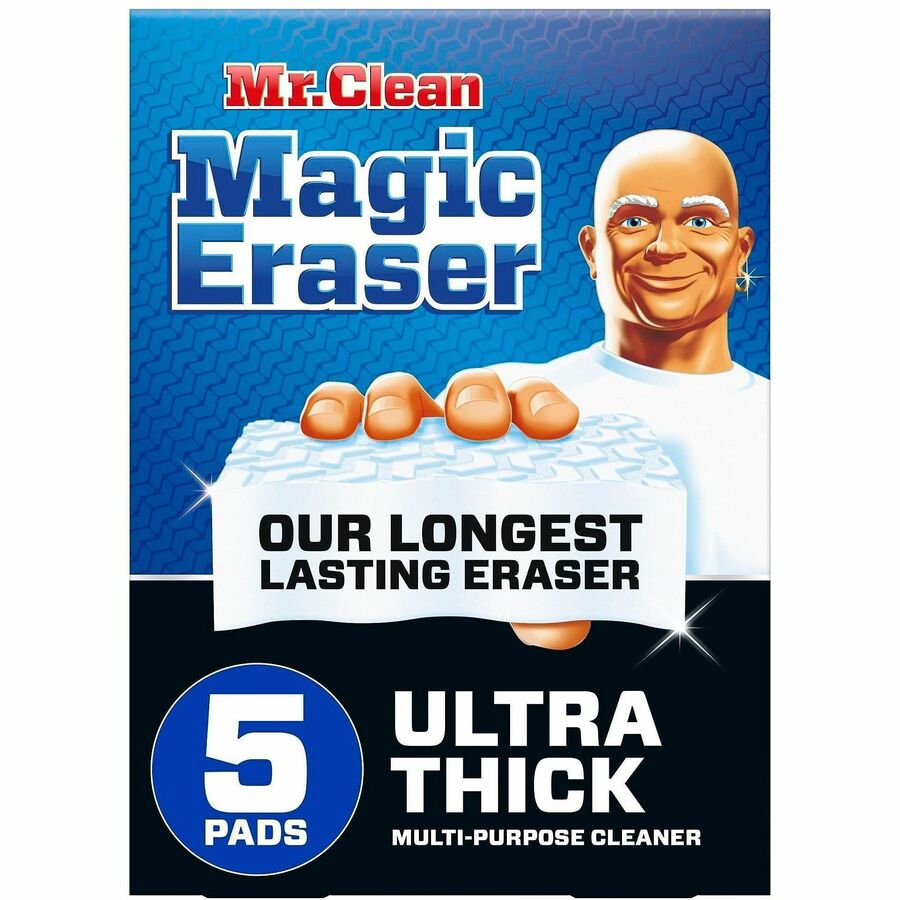 Mr. Clean Magic Eraser Sponge, All Purpose Cleaner, Ultra Thick - For Multi Surface, Multipurpose - Sponge - Recommended For: Grime Remover, Soap Scum Remover, Grease Remover, Dirt Remover, Scuff Mark Remover, Permanent Marker Remover, Stain Remover - ...