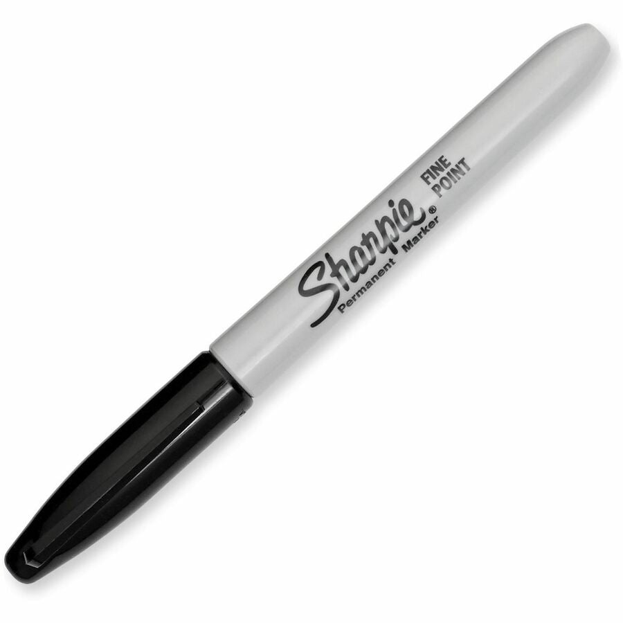 Sharpie Permanent Marker - Fine, Bullet, Bold Marker Point - Black Ink - Alcohol Based - Classroom, Home, Office, Art, General Purpose - 1 Each