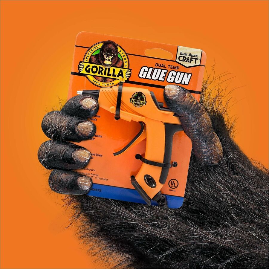 Gorilla Glue Dual Temp Mini Hot Glue Gun - 380°F (193.3°C) - Orange, Black
