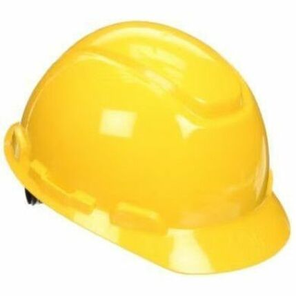 3M SecureFit H-700 Safety Cap - Head Protection - High-density Polyethylene (HDPE) - Yellow - Ratchet, Uvicator Technology, Non-vented, Comfortable, Washable, Sweatband, Self Adjustable