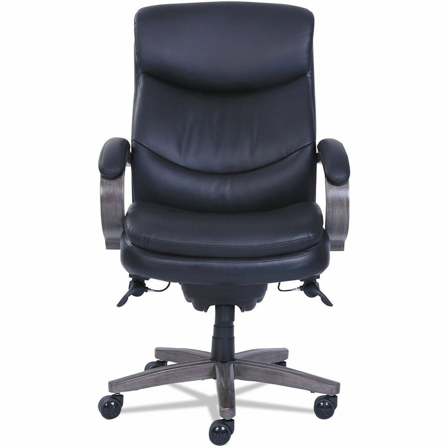 La-Z-Boy ComfortCore Chair - Black Seat Color - Memory Foam Seat Material - Black Back Color - High Back - Black - Bonded Leather - Armrest - 1 Each