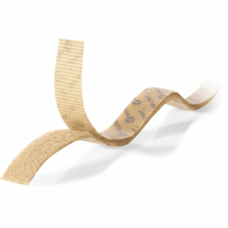 VELCRO® Sticky Back 15ft x 3/4in Roll Beige - 15 ft Length x 0.75" Width - Beige - Dispenser Included - For Multipurpose, Wall, Home, School, Mounting - 1 Roll