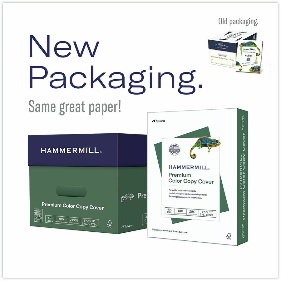 Hammermill Copier Digital Cover - 100 Brightness - 98% Opacity - 18" x 12" - 80 lb Basis Weight - Acid-free, Ultra Smooth, Heavyweight, Jam-free, Non-yellowing, Long Lasting - 1000 / Carton