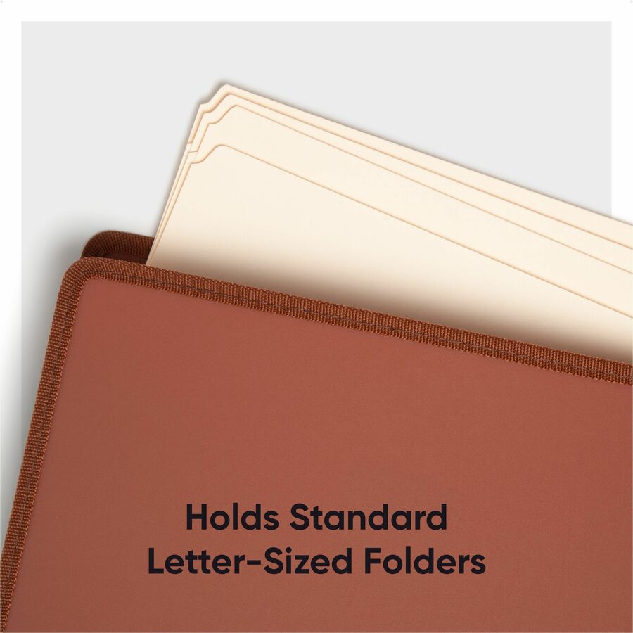 Smead Tuff® Expanding Pocket, Letter Size, Straight-Cut Tab, 5-1/4 inch Expansion, Poly, Box of 2 (73782) - 8 1/2" x 11" - 1200 Sheets Capacity - 5 1/4" Expansion - Poly, Rubber - Redrope - Durable, Tear Resistant, Water Resistant, Reinforced Edges...