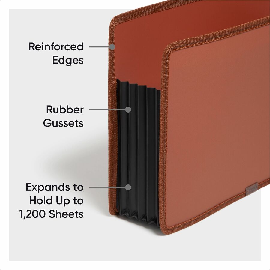 Smead Tuff® Expanding Pocket, Letter Size, Straight-Cut Tab, 5-1/4 inch Expansion, Poly, Box of 2 (73782) - 8 1/2" x 11" - 1200 Sheets Capacity - 5 1/4" Expansion - Poly, Rubber - Redrope - Durable, Tear Resistant, Water Resistant, Reinforced Edges...