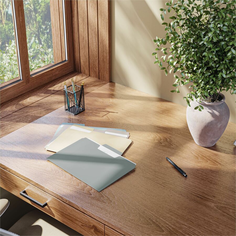 Smead SuperTab 1/3 Tab Cut Letter Top Tab File Folder - 8 1/2" x 11" - 150 Sheets Capacity - 3/4" Expansion - Top Tab Location - Assorted Tab Position - Poly, Plastic - Assorted - Durable, Tear Resistant, Water Resistant - 20 / Pack