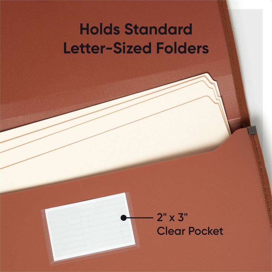 Smead TUFF Legal File Wallet - 8 1/2" x 14" - 1200 Sheets Capacity - 5 1/4" Expansion - Poly, Plastic, Rubber - Redrope - Durable, Tear Resistant, Water Resistant, Reinforced Edges, Reinforced Gusset, Card Holder - 1 Each