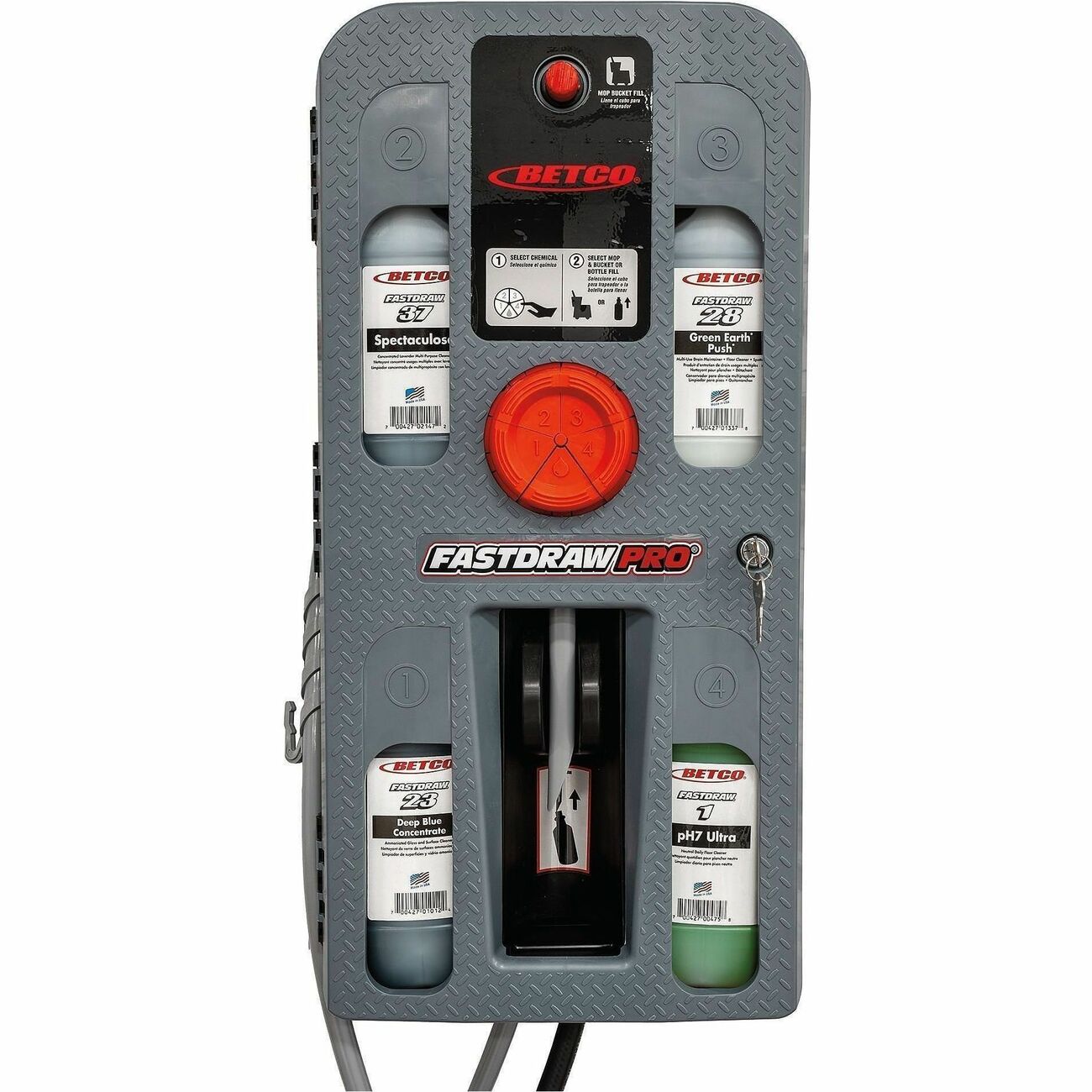 Betco FastDraw PRO Action Gap - 7.2" Height x 13" Width x 25.8" Depth - Gray - 1 Each